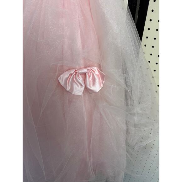 Vintage Gunne Sax x Jessica McClintock Pink Tulle Corset Prom Dress- Juniors 5 - Picture 9 of 11